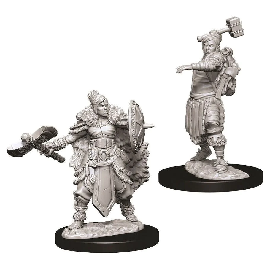 D&D Nolzur’s Marvelous Miniatures – Female Half Orc Barbarian