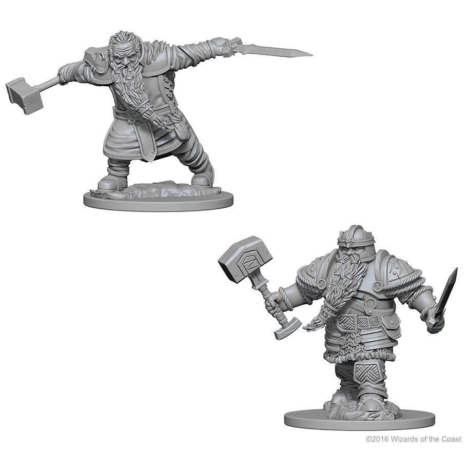 Dwarf Male Fighter: D&D Nolzur’s Marvelous Unpainted Miniatures