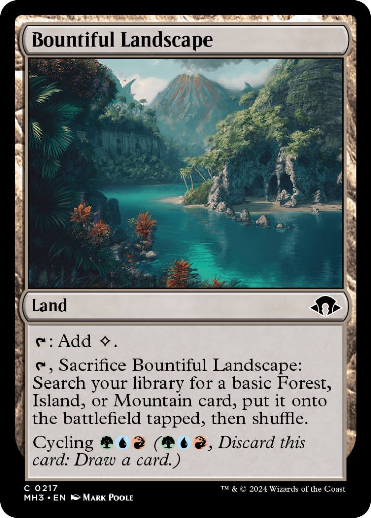 Magic: The Gathering card: Bountiful Landscape, Land