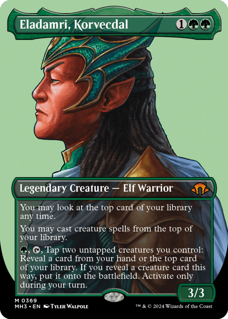 Magic: The Gathering card: Eladamri, Korveedal, Legendary Creature - Elf Warrior