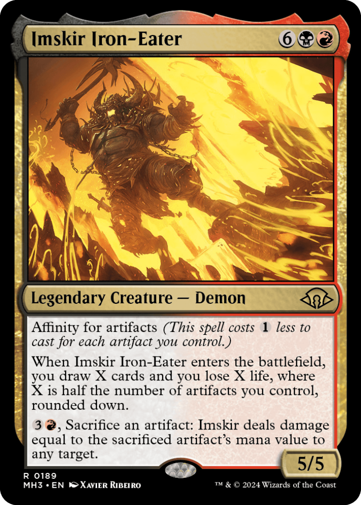 Magic: The Gathering card: Imskir Iron-Eater, Legendary Creature - Deamon