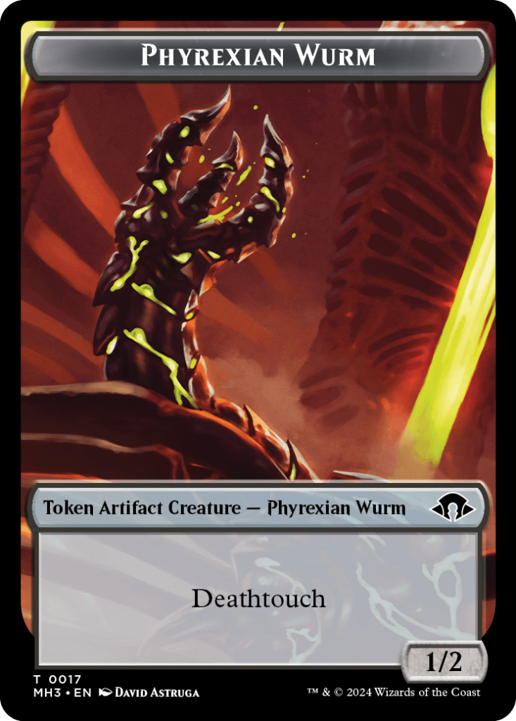 Magic: The Gathering card: Phyrexian Wurm, Token Artifact Creature