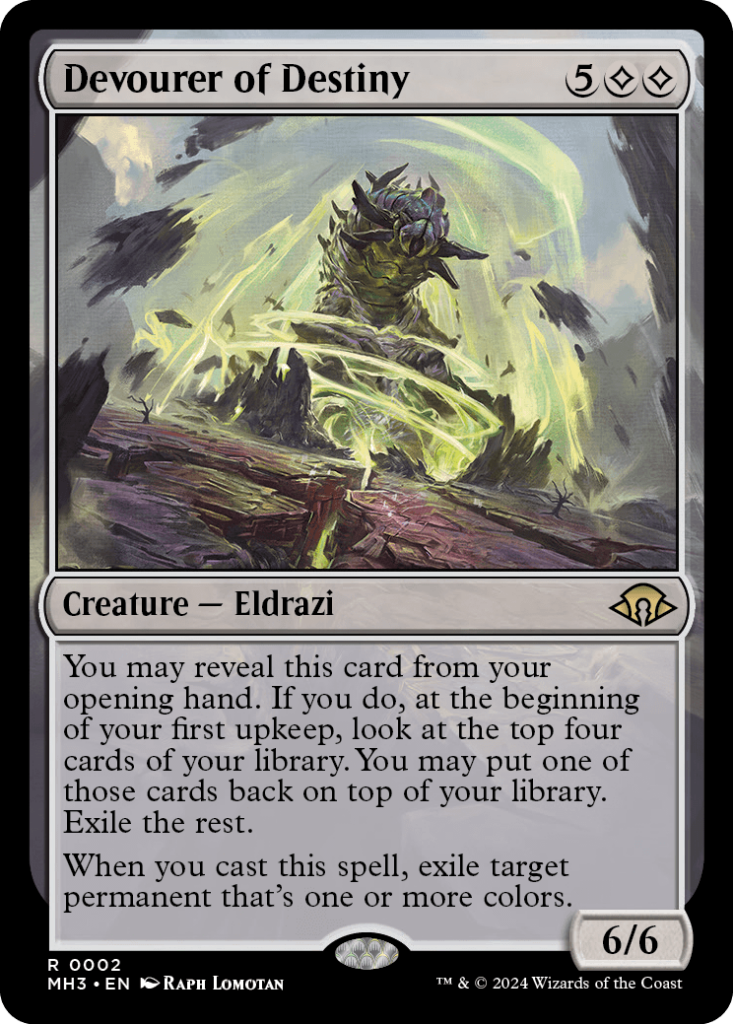 Magic: The Gathering card: Devourer of Destiny, Creature - Eldrazi