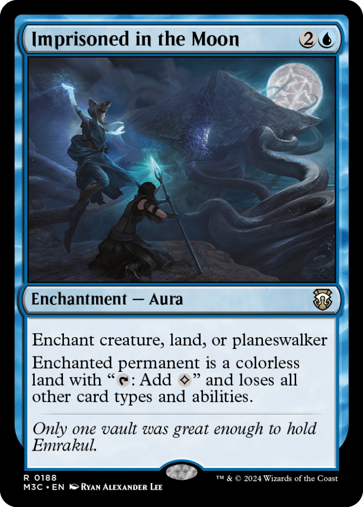 Magic: The Gathering card: Imprisoned in the Moon, Enchantment - Aura