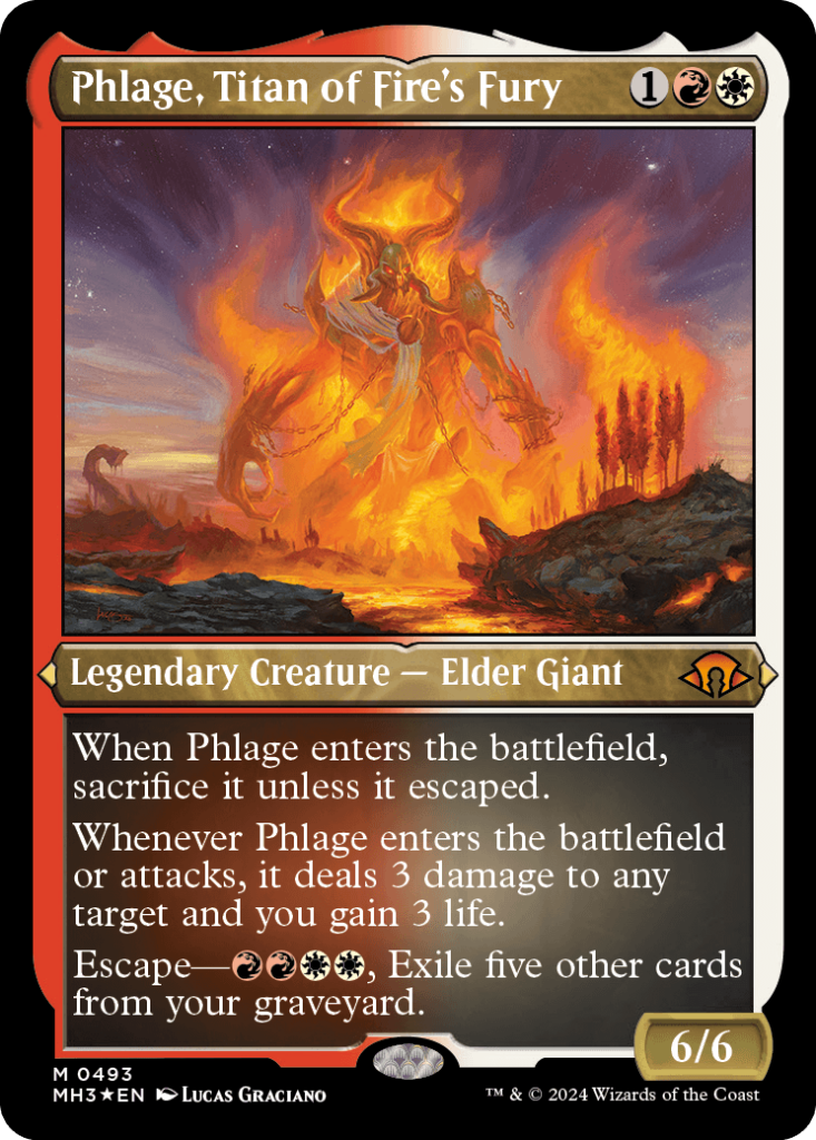 Magic: The Gathering card: Phlage, Titan of Fire's Fury, Legendary Creature