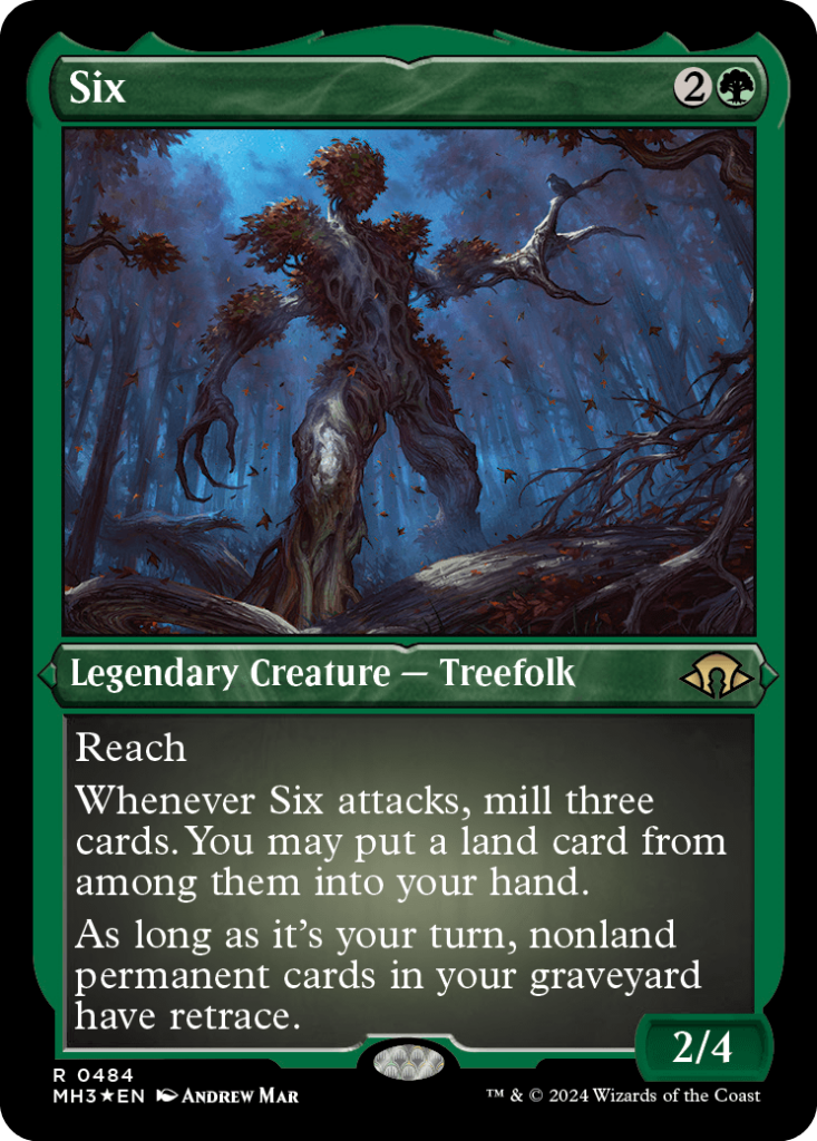 Magic: The Gathering card: Six, Legendary Creature - Treefolk