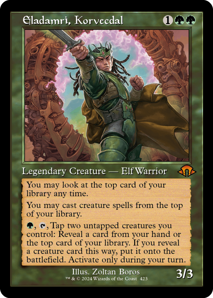 Magic: The Gathering card: Eladamri, Korveedal, Legendary Creature - Elf Warrior