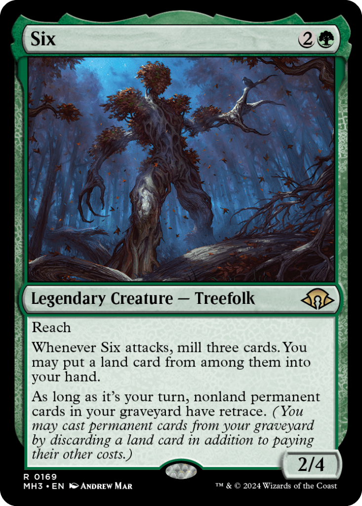 Magic: The Gathering card: Six, Legendary Creature - Treefolk