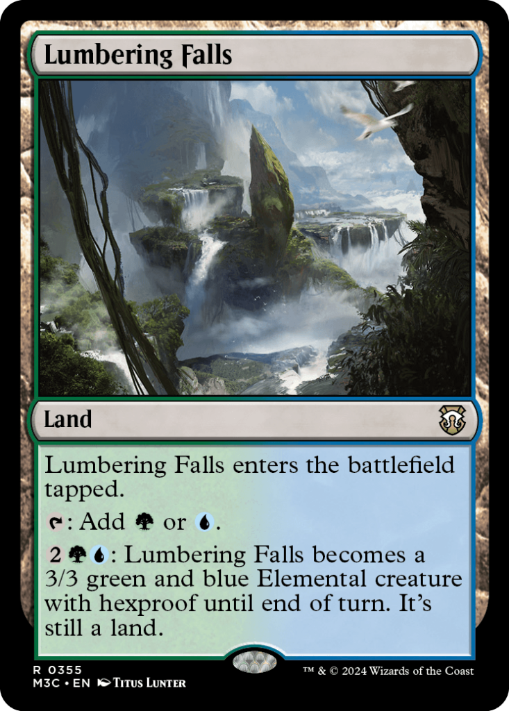 Magic: The Gathering card: Lumbering Falls, Land