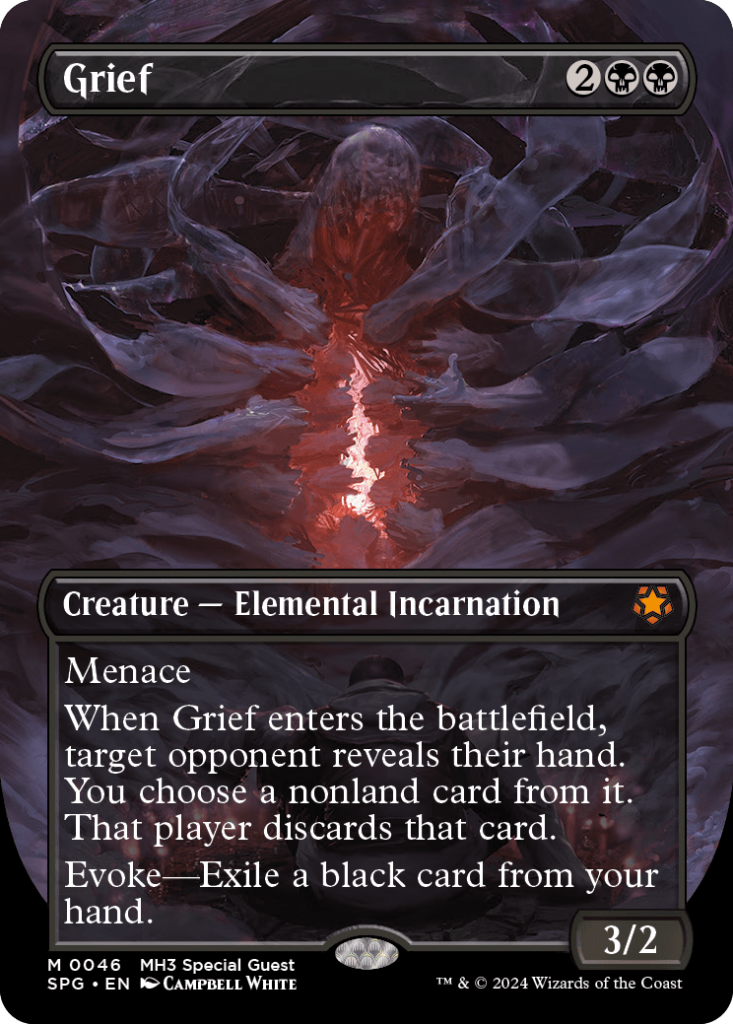 Magic: The Gathering card: Grief, Creature - Elemental Incarnation