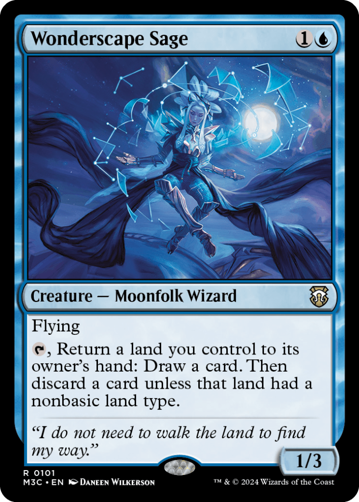 Magic: The Gathering card: Wonderscape Sage, Creature - Moonfolk Wizard