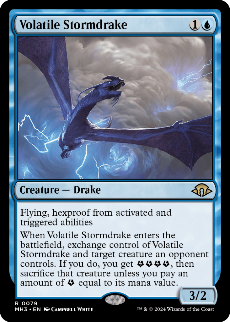 Magic: The Gathering card: Volatile Stormdrake, Creatur