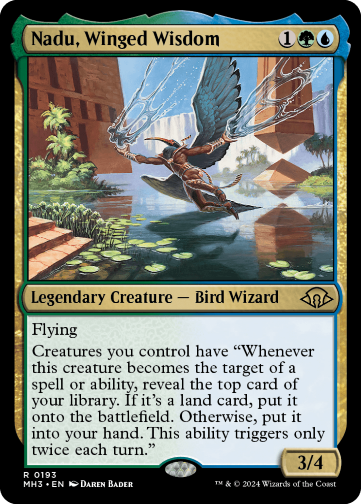 Magic: The Gathering card: Nadu, Winged Wisdom, Legendary Creature - Bird Wizard