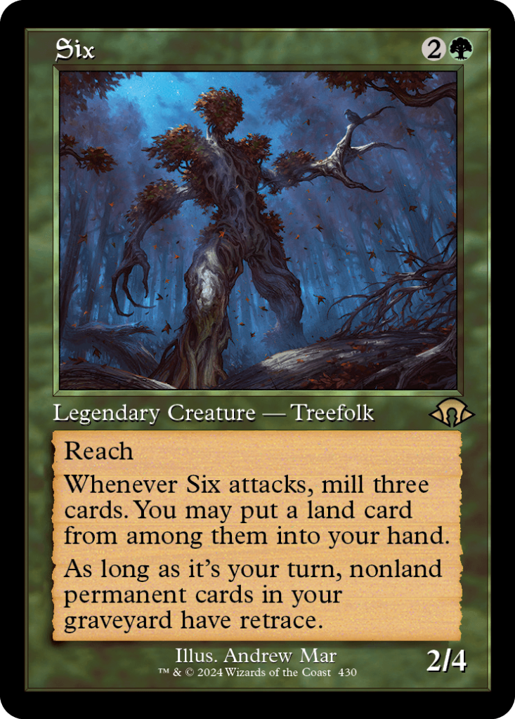 Magic: The Gathering card: Six, Legendary Creature - Treefolk