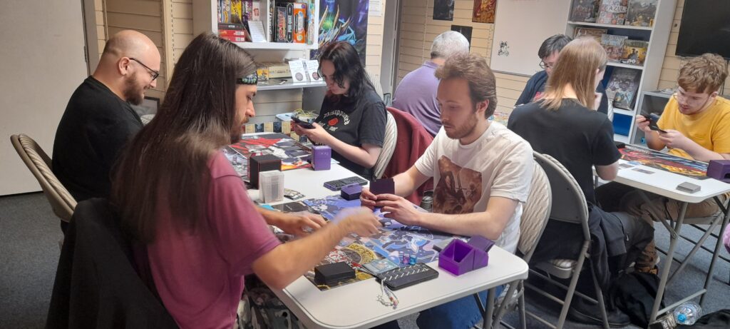 Players battling it out in Yu-Gi-Oh tournament, Round 3