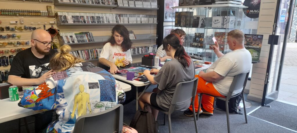 Players at the Yu-Gi-Oh OTS tournament at Guild of Games, on 01/08/2024