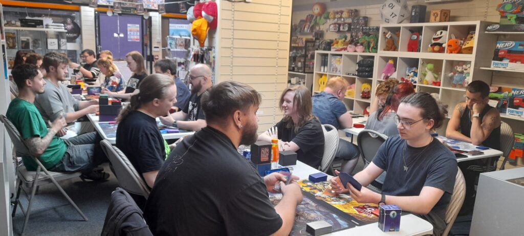 Players at the Yu-Gi-Oh OTS tournament at Guild of Games, on 01/08/2024