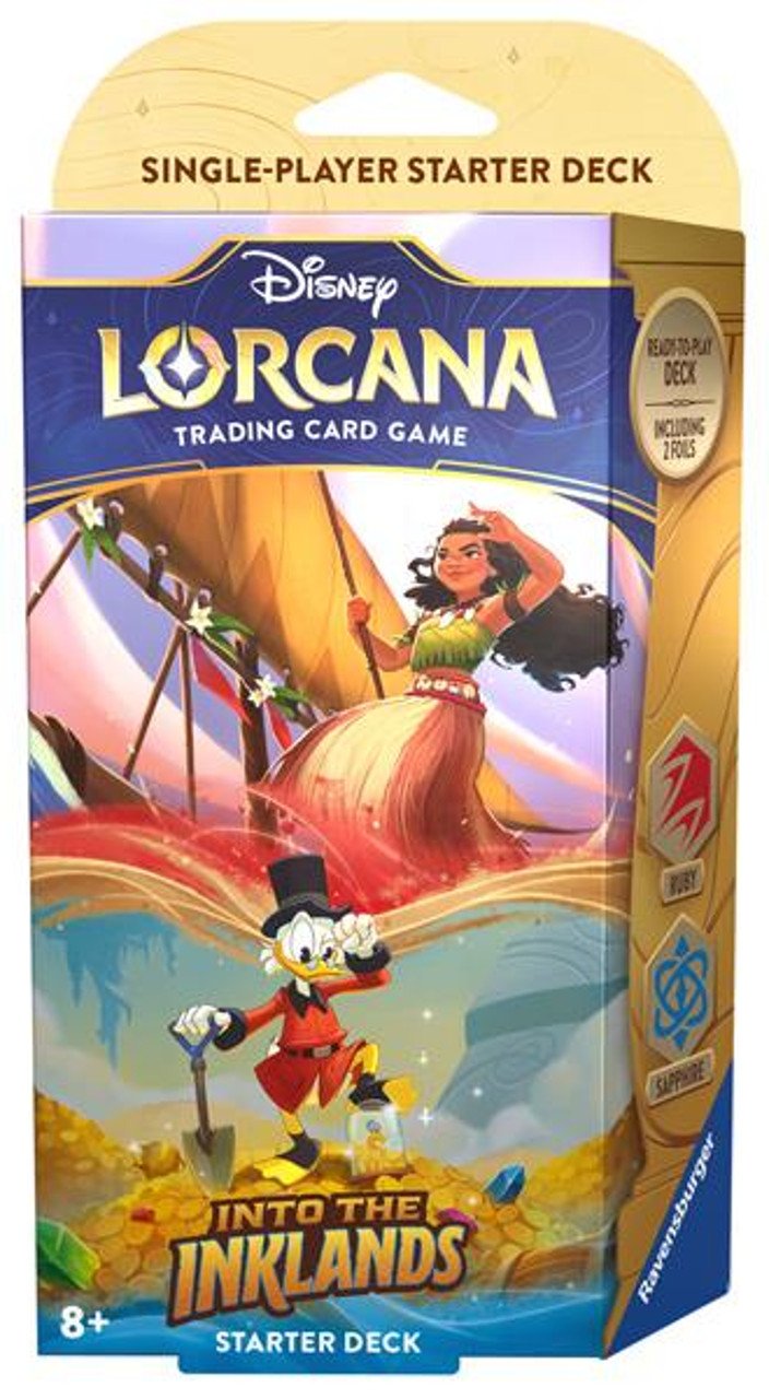 Disney Lorcana: Into The Inklands Starter Deck - Ruby & Sapphire (Moana & Scrooge)