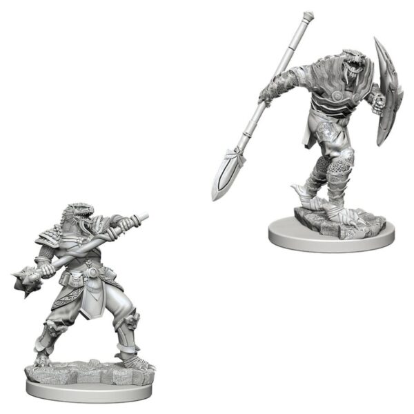 Dragonborn Male Fighter with Spear D&D Nolzur's Marvelous Unpainted Miniatures