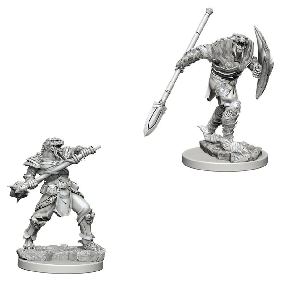 Dragonborn Male Fighter with Spear D&D Nolzur’s Marvelous Unpainted Miniatures