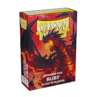 Dragon Shield - Matte Japanese Size Sleeves 60pk - Ruby