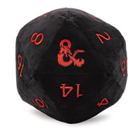 Ultra Pro – Dungeons & Dragons – Black and Red D20 Jumbo Plush Dice