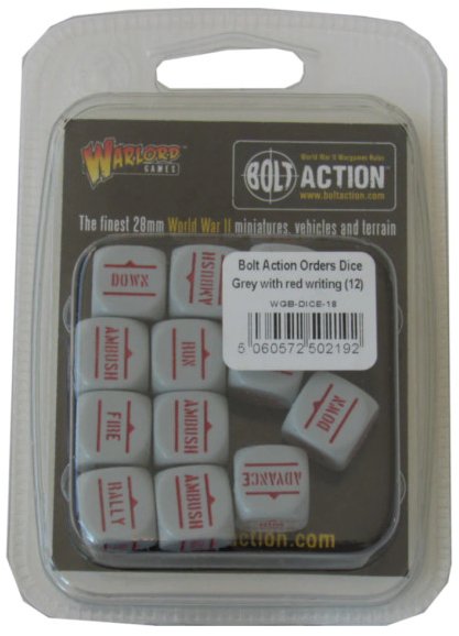 Warlord Games Bolt Action: Orders Dice Pack - Grey (12) WGB-DICE-10