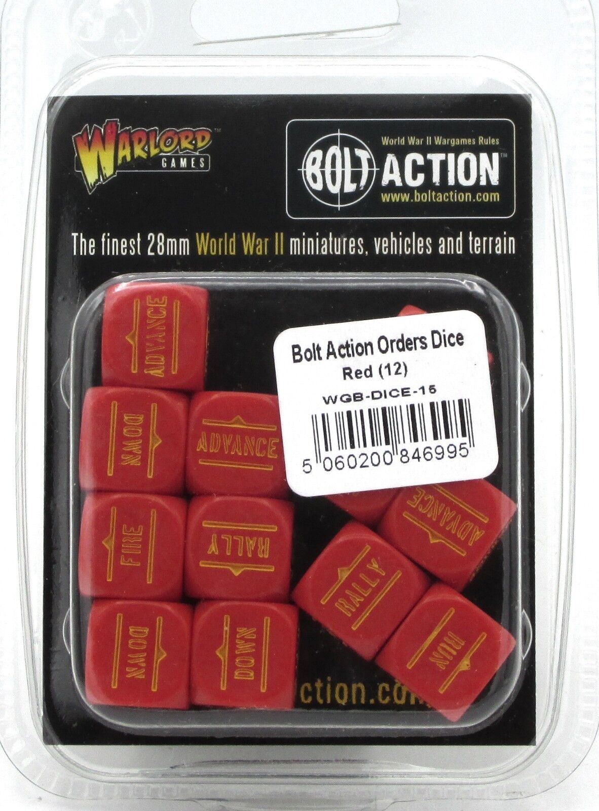 Warlord Games Bolt Action: Orders Dice Pack – Red