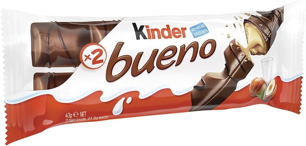 KINDER BUENO 2 BAR x 43g CHOCOLATE (30)