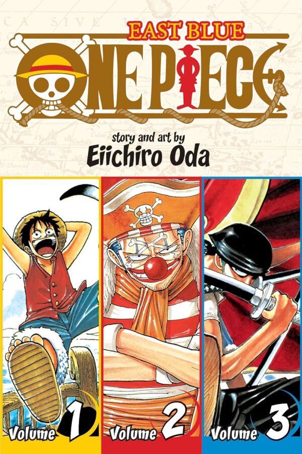 One Piece (3-in-1 Edition) Volume 1: Includes vols. 1, 2 & 3 (One Piece (Omnibus Edition)) Paperback – 24 Dec. 2009, ISBN: 9781421536255