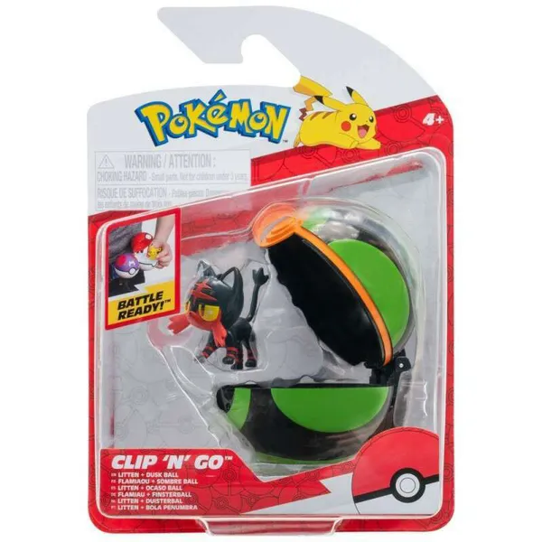 Pokémon Clip ‘N’ Go Litten and Dusk Ball Playset, 2 pcs.