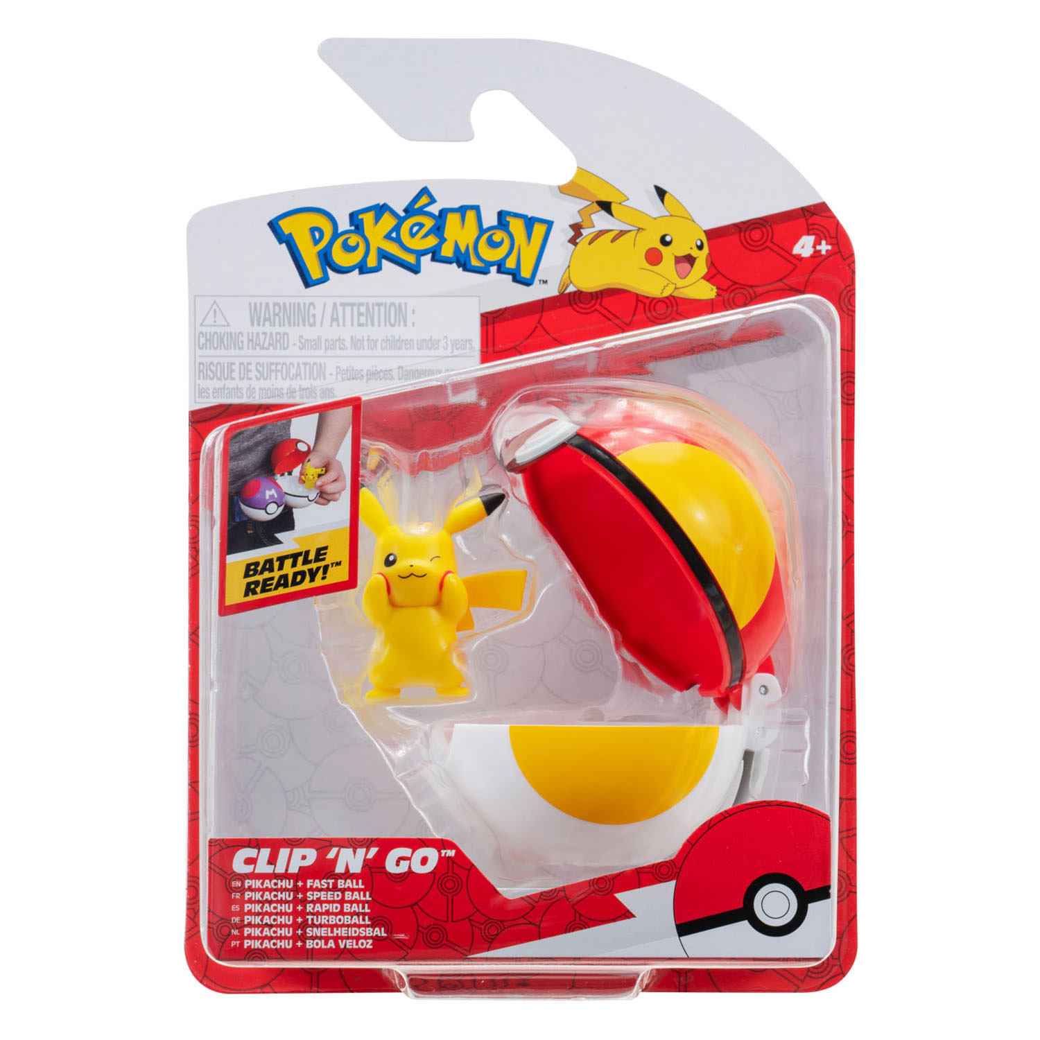 Pokémon Clip 'N' Go Pikachu and Fast Ball Playset, 2 pcs.