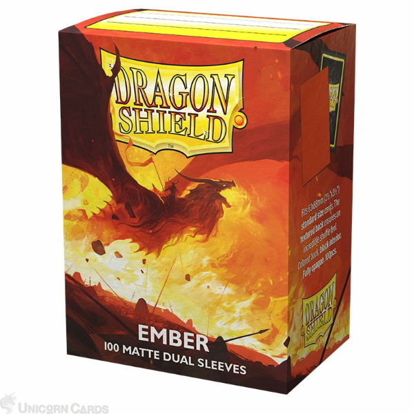 Dragon Shield - Dual Matte Standard Size Sleeves 100pk - Ember