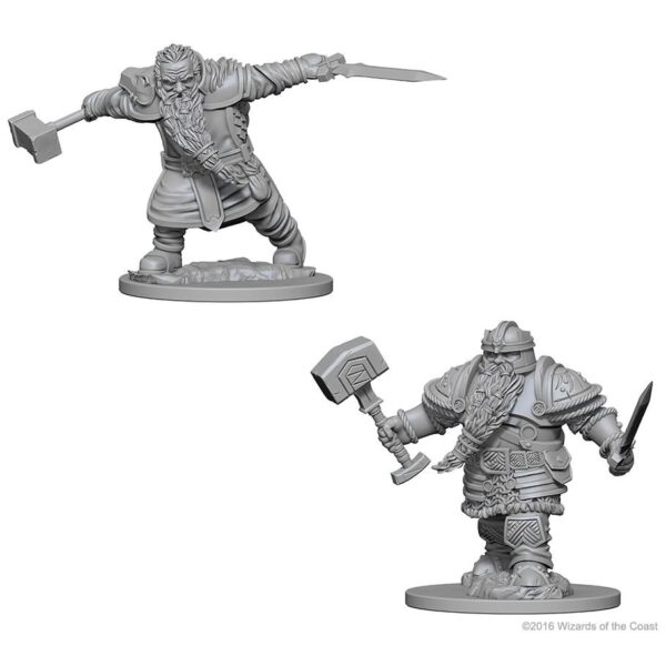 Dwarf Male Fighter: D&D Nolzur's Marvelous Unpainted Miniatures