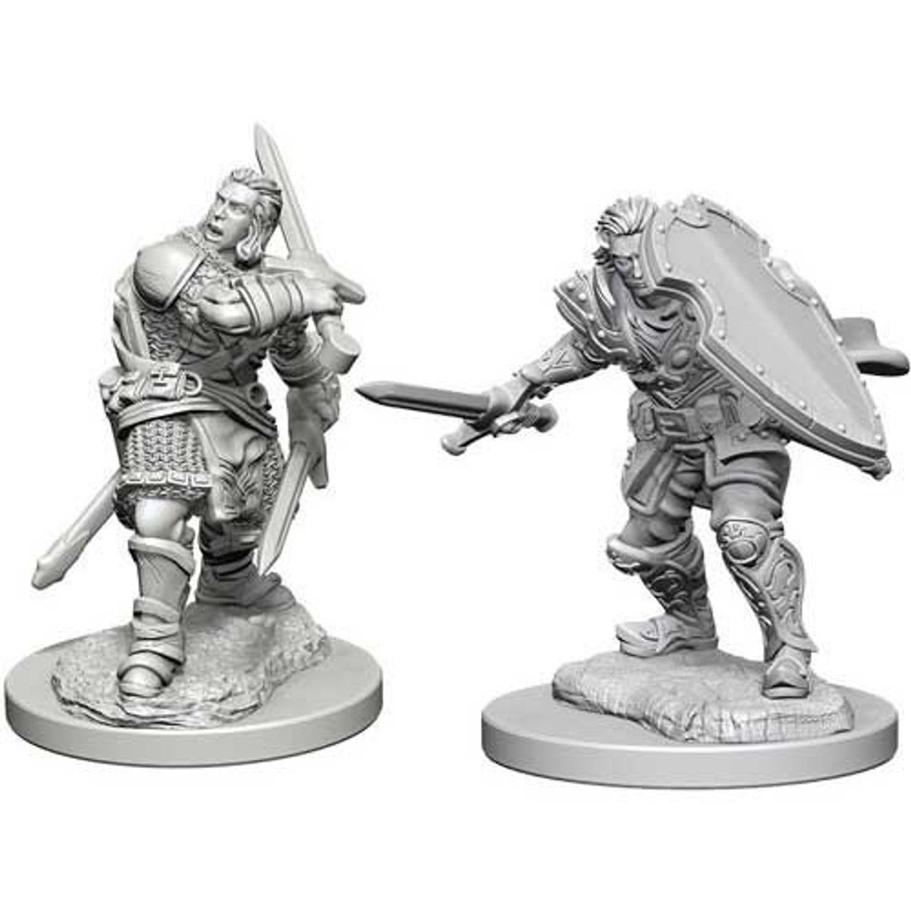 Human Male Paladin D&D Nolzur’s Marvelous Unpainted Miniatures