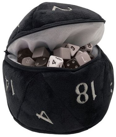 Ultra Pro – Jumbo D20 Novelty Dice Plush – White with Black Numbering