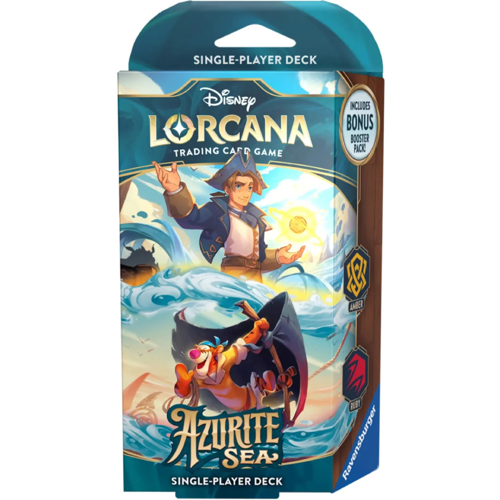 Disney Lorcana Trading Card Game: Azurite Sea Amber and Ruby Single-Player Deck