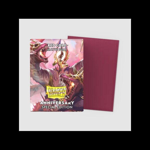 Dragon Shield - Dual Matte Standard Size Sleeves 100pk - Special Edition Red & Gold