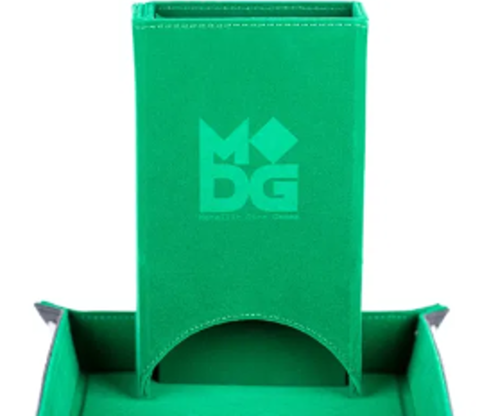 Fold Up Velvet Dice Tower: Green