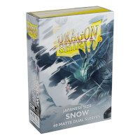 Dragon Shield - Dual Matte Japanese Size Sleeves 60pk - Snow