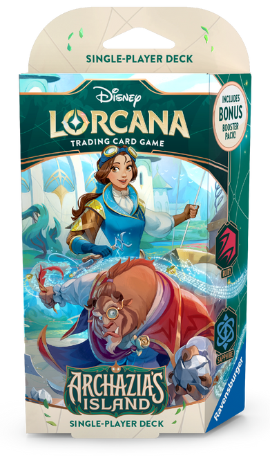 Disney Lorcana - Archazia's Island Starter Deck - Ruby & Sapphire (Belle & Beast)